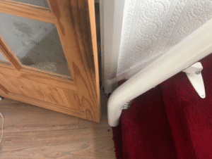 stairlift with a basement door